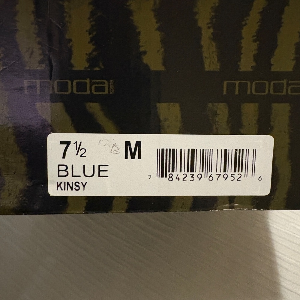 Moda Blue Wedge Sandals - Picture 7 of 7